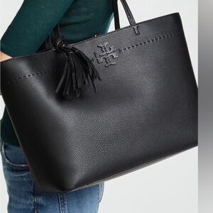 Tory Burch Black Leather McGraw Tote